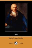Front cover of Gebir by Walter Savage Landor