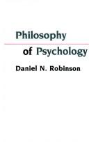 Cover of Philosophy of psychology by Daniel N. Robinson