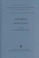 Cover of De Bello Civili Libri X by Lucan
