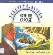 Cover of Have his carcase by Dorothy L. Sayers