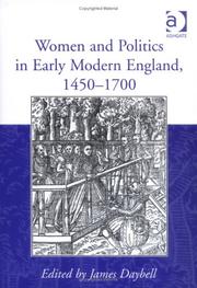 Front cover of Women and Politics in Early Modern England, 1450-1700 by James Daybell
