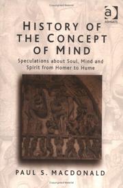 Front cover of History of the Concept of Mind by Paul S. MacDonald