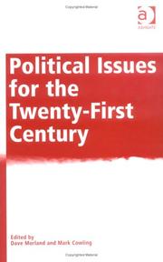 Front cover of Political issues for the twenty-first century by David Morland