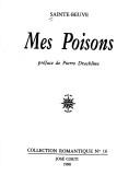 Cover of Mes poisons by Charles Augustin Sainte-Beuve