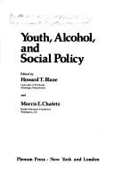 Front cover of Youth, alcohol, and social policy by Youth, Alcohol, and Social Policy Conference (1978 Arlington, Va.)
