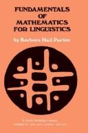 Front cover of Fundamentals of mathematics for linguistics by Barbara Hall Partee