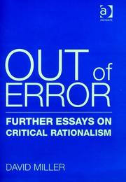 Cover of Out of error by David Miller