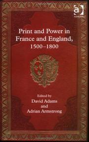 Front cover of Print and Power in France and England, 1500ÃÂ1800 by Unknown