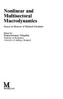 Cover of Nonlinear and multisectoral macrodynamics by Kumaraswamy Velupillai