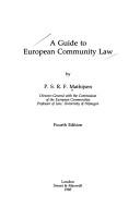 Front cover of A Guide to European Community Law by P.S.R.F. Mathijsen