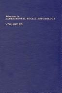 Front cover of Advances in Experimental Social Psychology by Mark P. Zanna