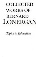 Front cover of Collected works of Bernard Lonergan by Bernard Lonergan