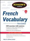 Front cover of Schaum's outlines, French vocabulary by Mary E. Coffman Crocker
