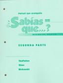 Cover of Manual Que Acompana Sabias Que? by Bill VanPatten