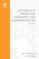 Front cover of Advances in Inorganic Chemistry and Radiochemistry by H. J. and Sharpe, A. G. Emeleus