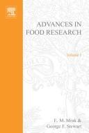 Front cover of Advances in Food Research 1948 by E. M. Mrak