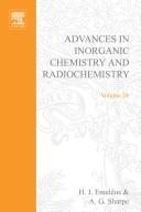 Cover of Advances in inorganic chemistry and radiochemistry by H. J. Emeleus