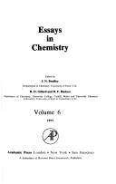 Front cover of Essays in chemistry by J. N. Bradley