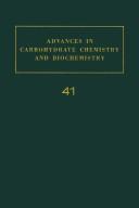 Cover of Advances in carbohydrate chemistry and biochemistry by R. Stuart Tipson