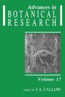 Cover of Advances in Botanical Research by J. A. Callow
