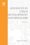 Cover of Advances in Child Development and Behavior by Hayne W. Reese