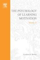 Front cover of Psychology of Learning and Motivation by Gordon Bower