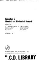 Front cover of Computers in Chemical and Biochemical Research by Charles E. Klopfenstein