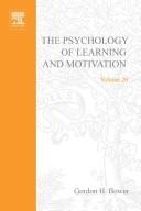 Cover of Psychology of Learning and Motivation by Gordon H. Bower