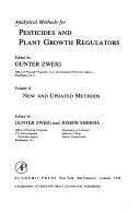 Front cover of Analytical Methods for Pesticides, Plant Growth Regulators & Food Additives by Gunter Zweig