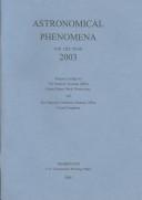 Front cover of Astronomical Phenomena for the Year 2003 (Astronomical Phenomena for the Year) by Unknown