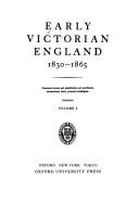 Front cover of Early Victorian England, 1830-1865 by George Malcolm Young
