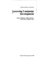 Cover of Assessing Language Development by Andrew Wilkinson