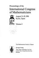 Front cover of Proceedings of the International Congress of Mathematicians, August 21-29, 1990, Kyoto, Japan by Ichiro Satake