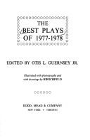 Front cover of The Best Plays of 1977-1978 by Otis Guernsey