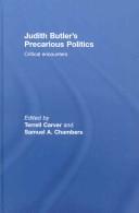 Front cover of Judith Butler's precarious politics by Terrell Carver