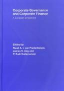 Front cover of Corporate Governance and Coporate Finance: by Frederikslust/A