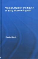 Cover of Women, Murder, and Equity in Early Modern England by Randall Martin