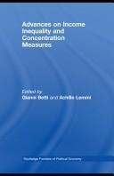 Front cover of Advances on Income Inequality and Concentration Measures by Gianni Betti: A