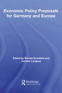 Front cover of Economic Policy Proposals for Germany and Europe by Ronal Schettkat
