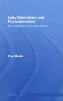 Cover of Law, Orientalism and Postcolonialism by Piyel Haldar