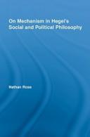 Cover of On mechanism in Hegel's social and political philosophy by Nathan Ross