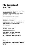 Front cover of Economics of Politics 1979 (Readings in Political Economics) by James M. Buchanan