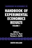 Front cover of Handbook of Results in Experimental Economics by C. Plott
