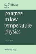 Cover of Progress in Low Temperature Physics by D. F. Brewer