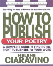 Front cover of How to publish your poetry by Helene Ciaravino