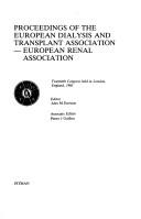Front cover of Proceedings of the European Dialysis and Transplant Association - European Renal Association by European Dialysis and Transplant Association - European Renal Association. Congress