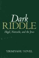 Front cover of Dark riddle by Yirmiyahu Yovel