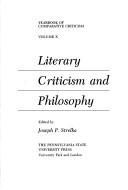 Cover of Literary Criticism and Philosophy by Joseph P. Strelka