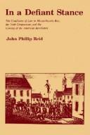 Front cover of In a Defiant Stance by John Phillip Reid