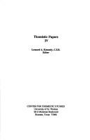 Cover of Thomistic Papers by Leonard A. Kennedy